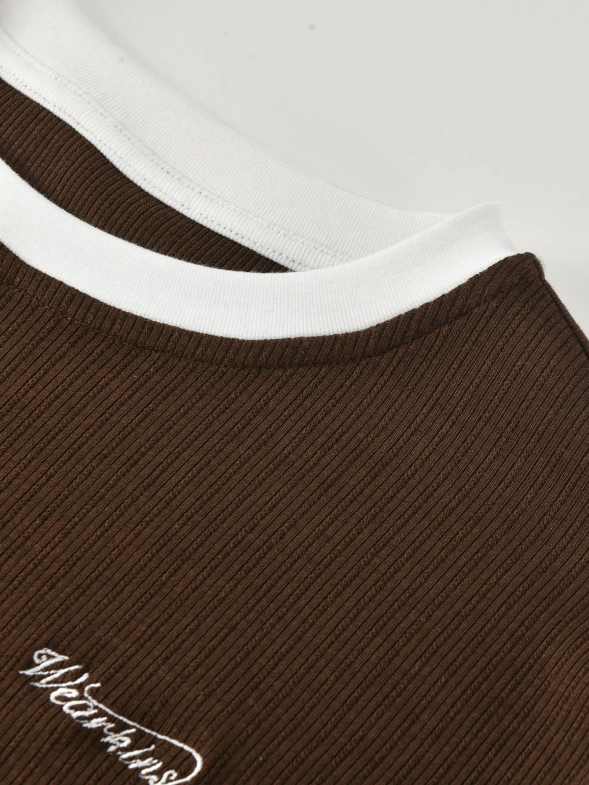 Kid's Brown Layered Tee & Floral Embroidered Shorts Set | KINS CLASS