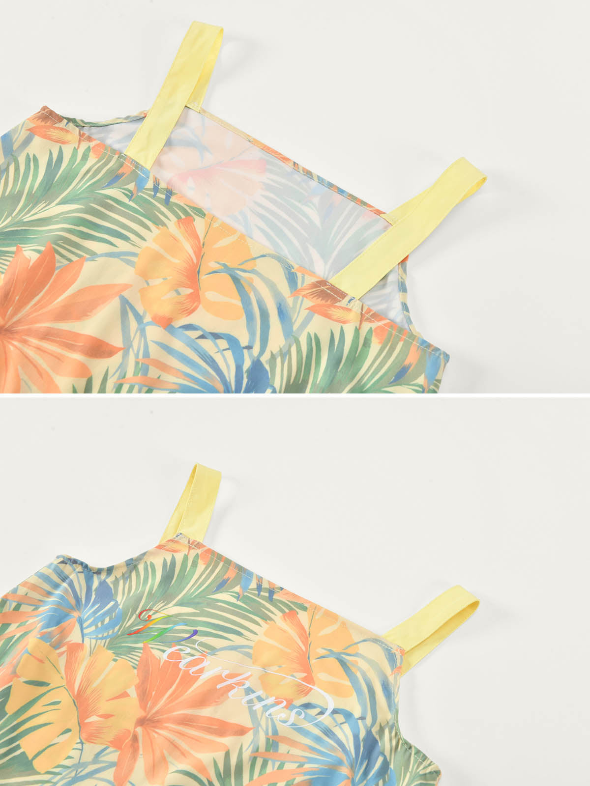 Sunny Escape Breezy Printed Peplum Cami & Shorts Set For Kids