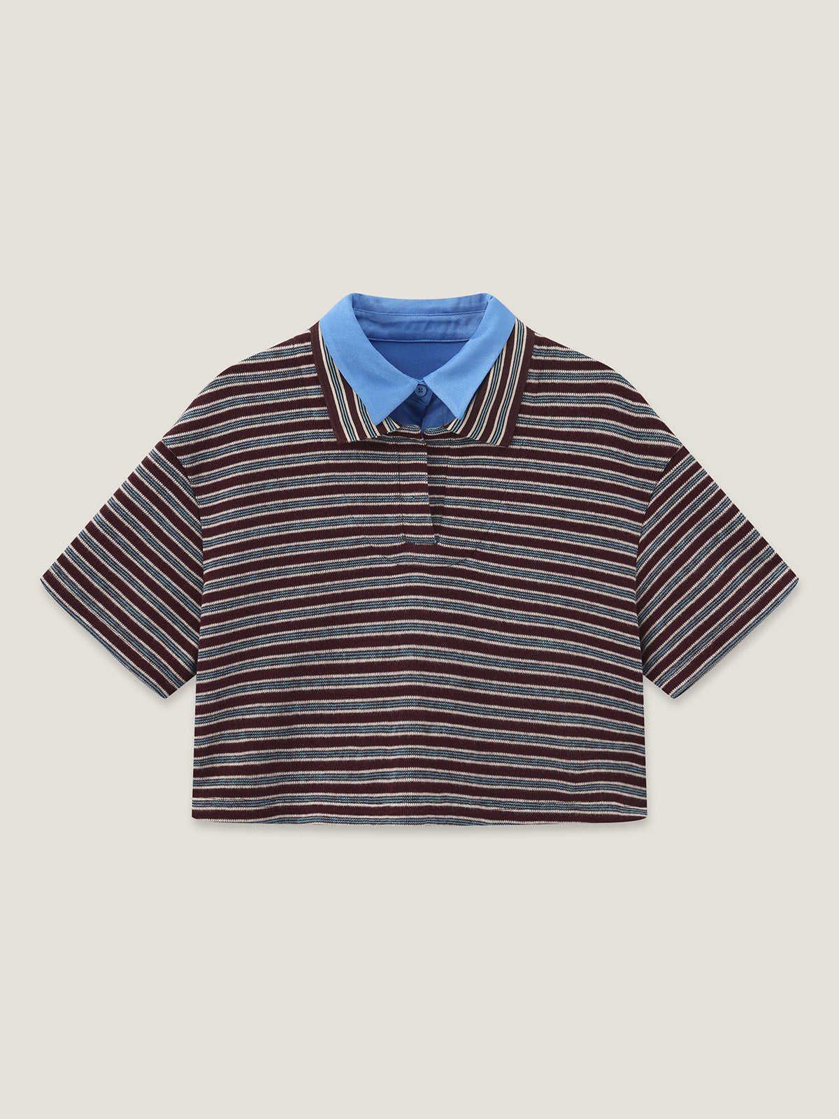 Kins Class Kids Striped Crop Polo Tee & Pants Set