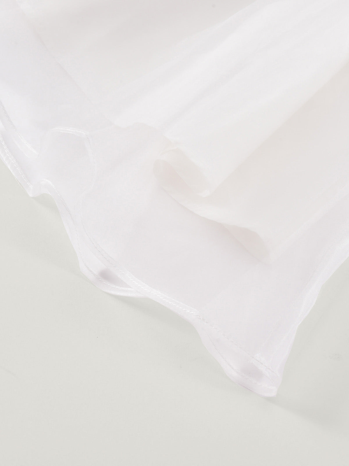 Ruffle Trim White Tulle Cami Dress | KINS CLASS