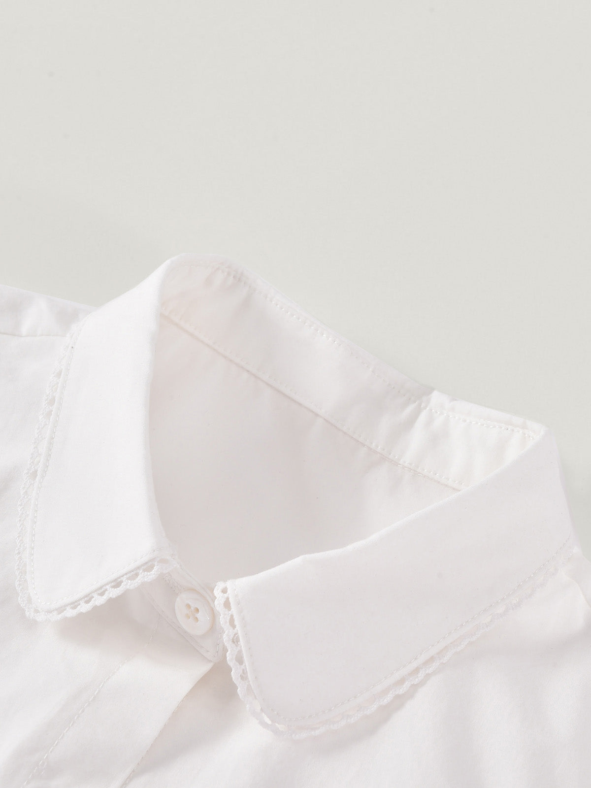 White Collared Shirt & Bubble Skirt Set | KINS CLASS