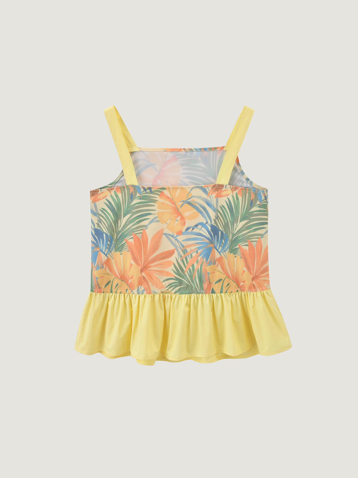 Sunny Escape Breezy Printed Peplum Cami & Shorts Set For Kids
